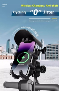 Soporte de teléfono de motocicleta de carga rápida-Nuevo modelo 2025-Soporte de carga inalámbrico de absorción de impacto para motocicleta - Product Image 2