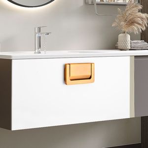 European Style Zinc Alloy Cabinet Handle Rectangle Durable For Kitchen <b>Wardrobe</b> Drawer <b>Single</b> Hole - Product Image 1