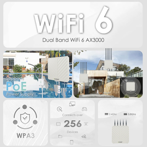 EDUP Ready Stock AX3000 WiFi 6 Mesh Wifi Extender Waterproof AP Dual Band <strong>Access</strong> <strong>Point</strong> High Power Long Range Outdoor AP - Product Image 4