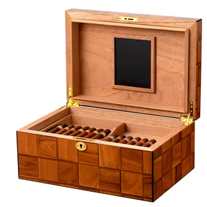 厂家定制高端雪茄包装大容量雪茄盒雪松实木烟盒