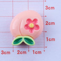 Diskon besar aksesoris diy hiasan bagian hiasan resin pipih tema buah