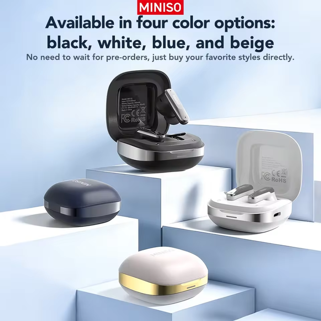 MINISO MS115 AI Translation TWS Earphone Headset HiFi Wireless Headphone Mic Noise Reduction Earbuds Game Headset