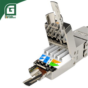 Geteknet ขั้วต่อ <span class=keywords><strong>Rj45</strong></span> 6A แมวแบรนด์ที่ดีที่สุดสาย <span class=keywords><strong>RJ45</strong></span> FTP 90องศาแพ็ค <span class=keywords><strong>Cat6</strong></span>ชิ้นส่วนโทรคมนาคม - Product Image 2