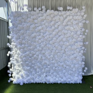 GJ-WA838 Wholesale Artificial <b>Flower</b> <b>Wall</b> Backdrop Roll up Rose <b>Wall</b> <b>Flowers</b> 8ft X 8ft <b>Flower</b> <b>Wall</b> Panel for Wedding <b>Decor</b> - Product Image 3