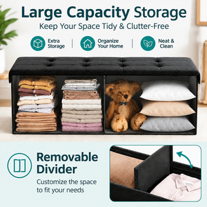 Banco Otomano Plegable Moderno con Almacenamiento para Zapatos y Reposapiés, Ideal para Dormitorio, Sala de Estar y Entrada, en Tela, Envío Rápido desde la UE, Disponible en Polonia - Product Image 5