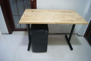 Modern <b>Office</b> Solid Top Executive Table Design Oak Solid <b>Office</b> Furniture <b>Desks</b> <b>Wood</b> Adjustable Height Table - Product Image 2