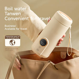 Gobelet chauffant électrique <span class=keywords><strong>portable</strong></span>, gobelet à eau chaude en acier inoxydable, isolation thermique, capacité de 600 ml, arrêt automatique pour - Product Image 3