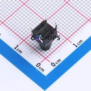 TSW06112-095B331BA Tactile Switch Through hole-4P,6.1x6.1mm Switch Single Pole Single Throw Round Button 1.8N 6.1mm - Product Image 2