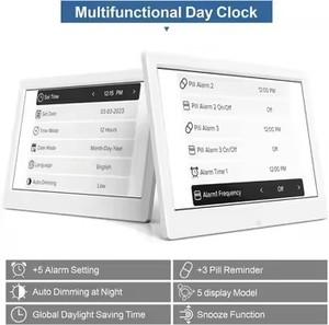 <span class=keywords><strong>Reloj</strong></span> <span class=keywords><strong>Calendario</strong></span> Digital Inteligente de 10 Pulgadas para Personas Mayores <span class=keywords><strong>con</strong></span> Pantalla Grande que Muestra <span class=keywords><strong>Día</strong></span>, <span class=keywords><strong>Fecha</strong></span> <span class=keywords><strong>y</strong></span> <span class=keywords><strong>Hora</strong></span>, <span class=keywords><strong>con</strong></span> Alarma - Product Image 2