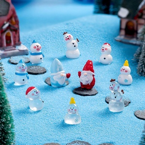Offre Spéciale : Ornement en Résine Transparente Lumineuse (Père Noël, Gnome, Bonhomme de Neige) à Dos Plat, Pendentif Scène Hivernale de Noël, pour Fabrication de Bijoux Faits Main - Product Image 4