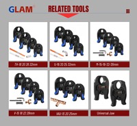 Dies Crimping Hidrolik M12 Pro untuk Pipa/Tube Tembaga, Peralatan Plumbing Baja Tahan Karat Eropa