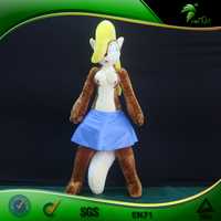 Animal gonflable qui couine Hongyi Sph Jouet en peluche gonflable renard à fourrure gonflable Animation de dessin animé