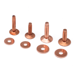 Rivets à tête plate en laiton massif M3.4 M4 pour ceinture en cuir - Product Image 1