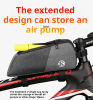 Sac de cadre supérieur de vélo Johorse imperméable, durable et léger en nylon, pochette de selle avant pour VTT et vélo de route
