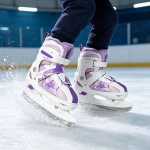 Patins à glace réglables pour enfants, bottes de patinage sur glace chaudes pour enfants, chaussures de patinage sur glace pour débutants, en acier inoxydable, taille 30-45 - Product Image 2