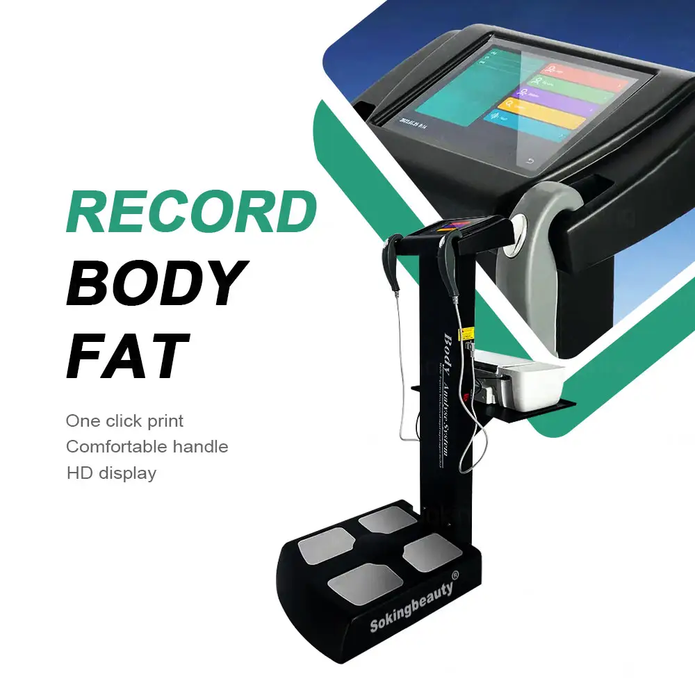 Новый анализатор индекса состава тела Биоэлектрический тестер индекса питания тела с биоимпедансной машиной с принтером