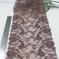 20cm Écologique Noir Beige Floral Broderie Dentelle Garniture Stretch Maille Élastique Dentelle pour Soutien-Gorge Femme