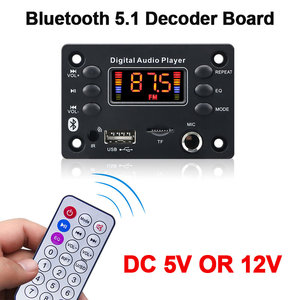 VIRE 12V/5V Car Audio DIY Módulo DE REPRODUCTOR DE MP3 Lossless <span class=keywords><strong>Bluetooth</strong></span> MP3 Placa decodificadora de audio con interfaz de micrófono - Product Image 4