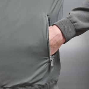 Veste pour homme de haute qualité OEM, nouvelle veste pour homme, logo personnalisé, fermeture éclair bidirectionnelle, vêtements de rue, veste pour homme - Product Image 5