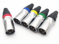 Connecteur XLR 3 broches mâle et femelle en cuivre plaqué or, nouveau design de type gemme, couleur de la coque argentée