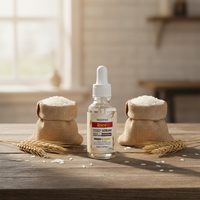 Sérum liquide pour le soin de la peau à l'extrait de riz coréen, vitamine C, niacinamide, acide hyaluronique, naturel, végétalien, hydratant, éclaircissant, réparateur, illuminateur
