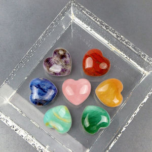 Wholesale 30*30*12mm Natural Healing Quartz <strong>Crystal</strong> <strong>Large</strong> Heart-Shaped Carved Gemstone for Jewelry Crafting Real Quartz Stone - Product Image 3