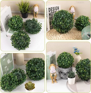 Exceart Boxwood ลูกบอลหญ้าเทียมมินิกลีบดอกไม้ขนมปังต้นไม้ในงานแต่งงานกลางแจ้งบ้าน unbekannt <span class=keywords><strong>Buxus</strong></span> - Product Image 2