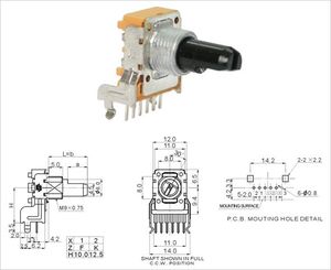 Potentiomètre rotatif audio à axe isolé Soundwell RA1151, réostat électronique, potentiomètre audio premium - Product Image 2