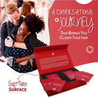 Conception unique 2 jeux de cartes pour couples Cartes de conversation d'amour rouge Jeux de cartes pour couples