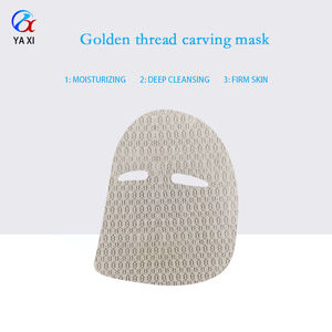 מסכת פנים חד פעמית מבד עם קולגן להרמת עור, לחות והזנה לעור, דגם Y410 Golden Thread - Product Image 2