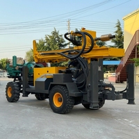 Foreuse de puits d'eau sur roues de 300 m, hydraulique diesel, pour projets de forage DTH en Afrique et en Amérique du Sud