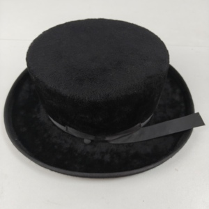 Sombrero de Copa Clásico con Piel Sintética <span class=keywords><strong>y</strong></span> Acabado de Terciopelo, Elegante Sombrero de Disfraz Formal para Bodas, Fiestas <span class=keywords><strong>y</strong></span> Actuaciones Escénicas - Product Image 4