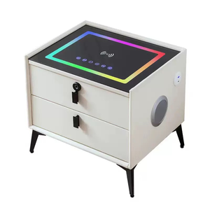 Hiện đại đầu giường da kết thúc thông minh đầu giường với không dây sạc LED ánh sáng nội thất phòng ngủ - Product Image 1