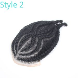Toupets tressés africains 8 cornrows pour hommes, 10x8 pouces, entièrement faits à la main, style naturel, <span class=keywords><strong>modèle</strong></span> 04 en stock - Product Image 1