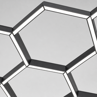 Lampe de travail LED hexagonale modulaire 300W à CRI élevé pour salon de coiffure et atelier professionnel