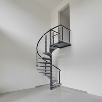 Escalier en colimaçon en bois massif facile à installer pour villa et usage commercial, marches en bois pour intérieur résidentiel