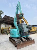 Mini-excavatrice sur chenilles d'occasion Kobelco SK75, modèles SK30SR-SK70SR, 7 tonnes, godet de 0,4 m, pompe Kawasaki