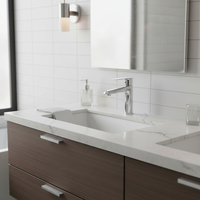 Robinet mélangeur de lavabo polyvalent pour toutes les salles de bain, finition chromée de qualité supérieure, montage sur plan, eau froide et chaude