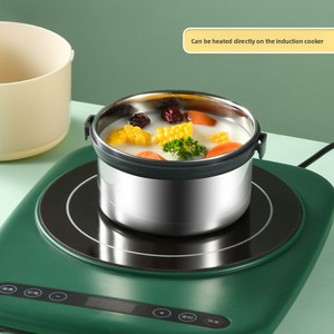 กล่องข้าวเก็บอุณหภูมิสแตนเลส 304 พร้อมช่องแบ่งอาหารแบบถอดได้ สำหรับสำนักงาน แคมป์ปิ้ง พกพาสะดวก ซ้อนกันได้ - Product Image 4