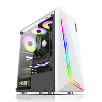 Bas quantité minimale de commande haut de gamme type-c USB3.0 Sff grand boîtier Pc mi tour ATX boîtier de jeu avec 6 ventilateurs Table PC Open Air blanc boîtier d'ordinateur