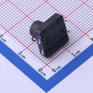 GT-TC149B-H100-L1 Tactile Switch SMD-4P,12x12mm Switch Single Pole Single Throw Round Button 2.5N Vertical Mount - Product Image 2