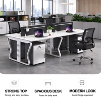 Bureau de travail en bois en forme de L moderne avec rangement, hauteur réglable, styles et couleurs variés, personnalisation du logo, usage commercial, garantie 1 an