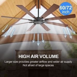 Ventilatore da Soffitto <span class=keywords><strong>LED</strong></span> di Design Industriale a 8 Pale con Telecomando, 60 Pollici, 220V, per Interni - Product Image 5