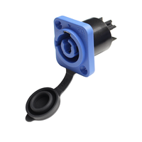 Connecteur PowerCon certifié audio professionnel SZFLD IP65 20A bleu et gris pour écran LED