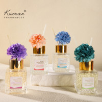 Bouteille en verre décorative de 50ml diffuseur de parfum nouveau parfum fleur séchée aromathérapie diffuseur de roseau bouteille en verre