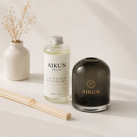 Diffuseur de parfum d'ambiance de luxe AIKUN, lavande et romarin, avec flacon de recharge et coffret cadeau pour hôtel et spa