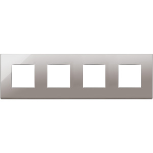 8M Wall <b>Switch</b> <b>Plate</b> 31x9.7x1.7 Black Chrome 4 Gang 2+2+2+2 Configuration - Product Image 1