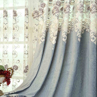 Rideau en velours brodé moderne, luxueux et sécurisé, semi-transparent, translucide pour bureau, chambre, bureau à domicile, salon, villa