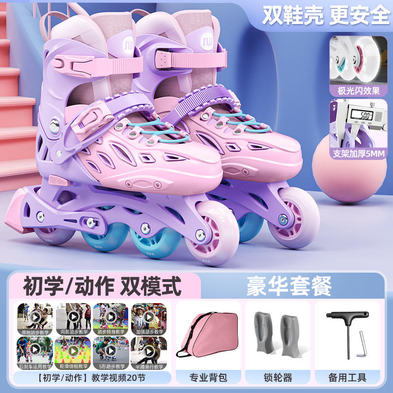 White and blue athletic helmet, protective gear, and backpack