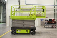 Plateforme élévatrice à ciseaux ZS1212HD 12M, nouvelle plateforme élévatrice électrique, batterie au lithium, capacité de 3 personnes, empattement de 1850 mm, moteur de 4,5 kW